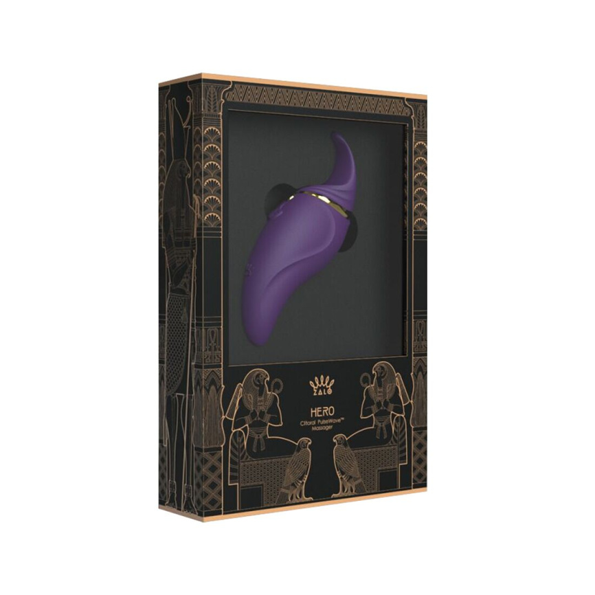 Вібратор 2в1 з язичком Zalo — Hero Twilight Purple, кристал Swarovski фото 9