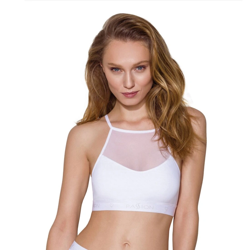 Спортивный топ с прозрачной вставкой Passion PS006 TOP XL, white фото 6