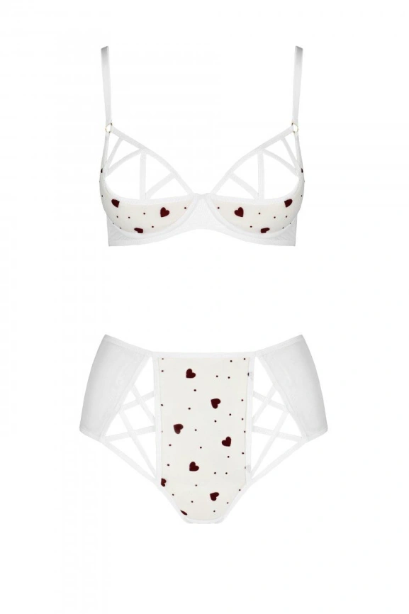 Эротический комплект с рисунком Passion LOVELIA BIKINI S/M, white фото 5