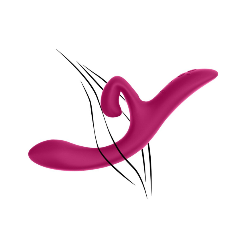 Смарт вібратор-кролик We-Vibe Nova Fuchsia, ергономічний, регульований кут нахилу стовбура фото 12
