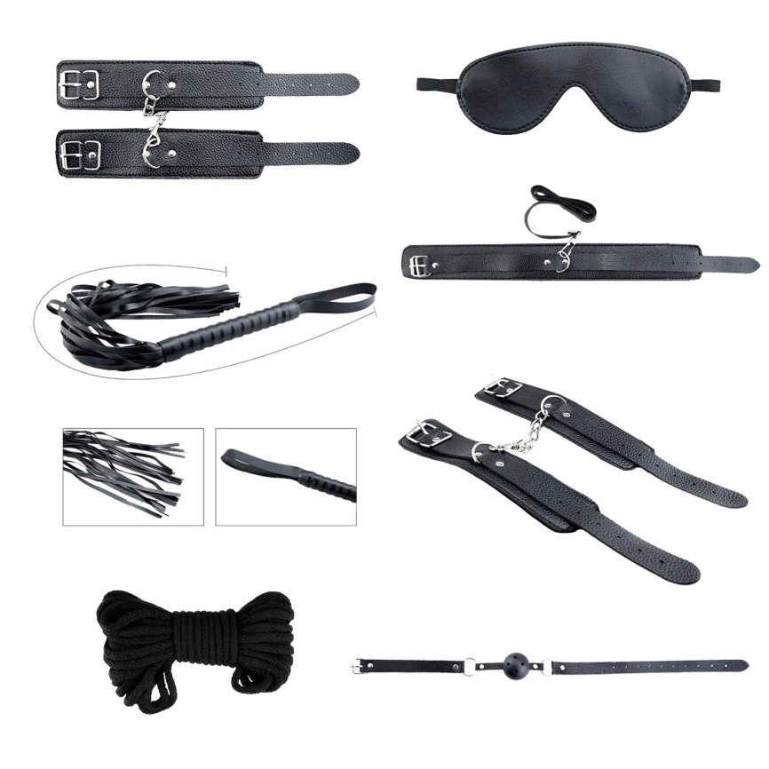 Набор БДСМ аксессуаров Alive Secret Desires Black BDSM Kit (8 pcs)  фото 1