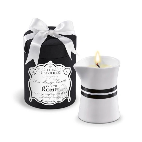 Массажная свечa Petits Joujoux - Rome - Grapefruit and Bergamott (190 г) роскошная упаковка фото 1