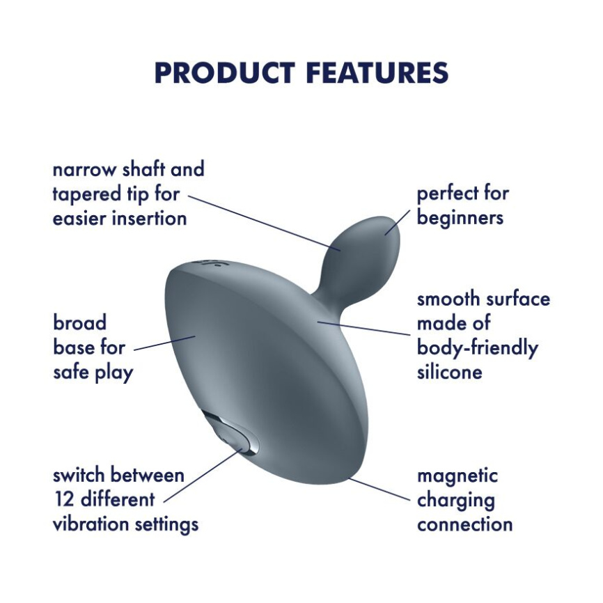 Анальна вібропробка Satisfyer Booty Absolute Beginners 4, для початківців, ввідна частина 3 см фото 5