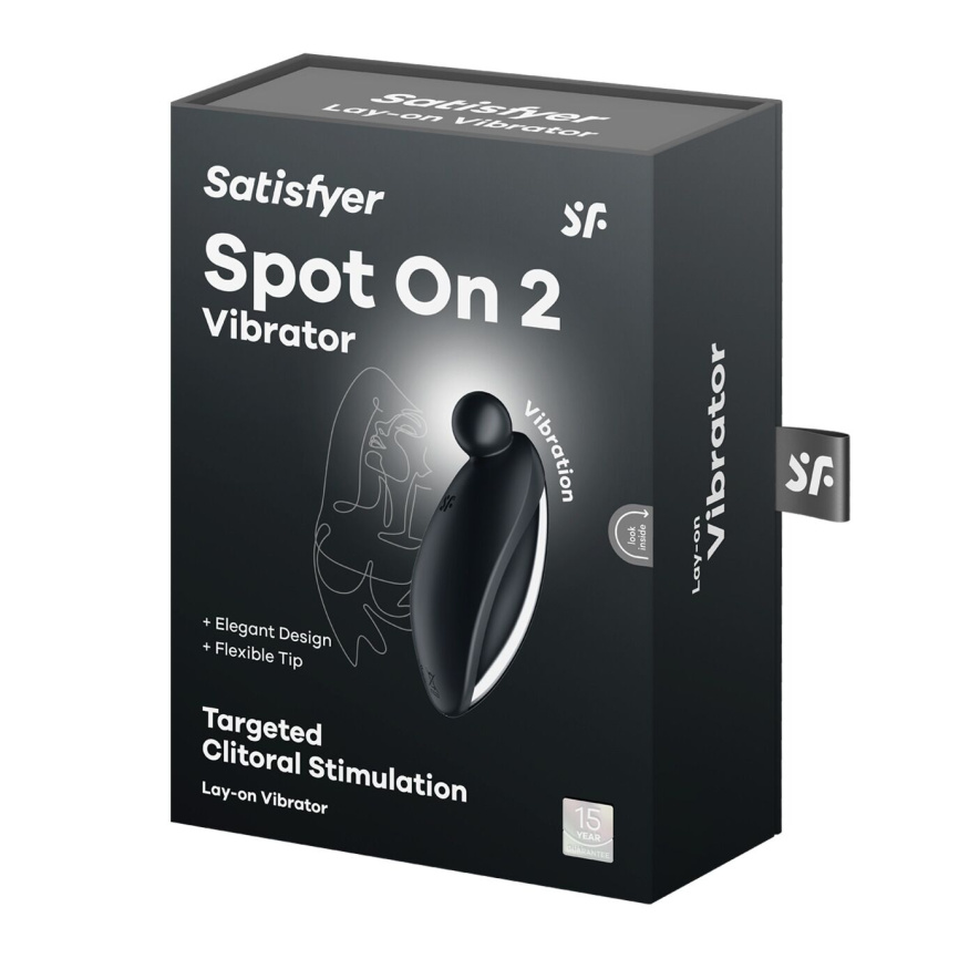 Вібратор для зовнішньої стимуляції Satisfyer Spot On 2 Black, дуже потужний, гнучкий відросток фото 7