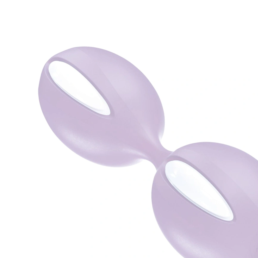 Вагинальные шарики Fun Factory SMARTBALLS DUO, сиренево-белые, 2 шт, диаметр 3,2 и 3,6 см фото 4