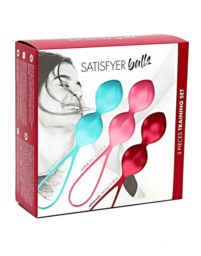 Вагинальные шарики Satisfyer V Balls (3 пары), диаметр 3,4см, масса 79-114-150г, монолитные фото 6