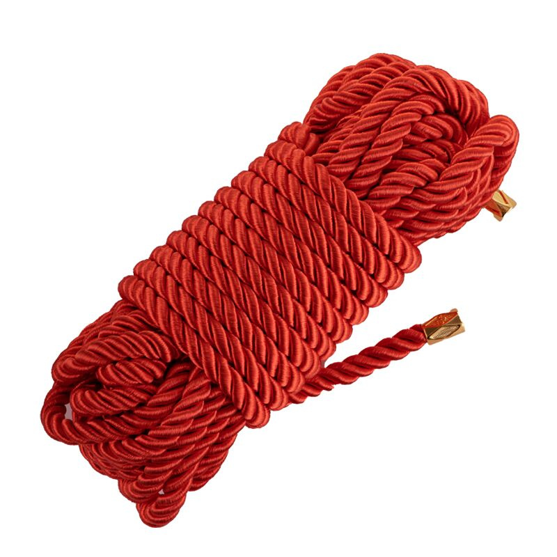 Мотузка для шибарі LOCKINK SEVANDA Shibari Pratice Rope, червона, 8 м, нейлон+бавовна фото 1