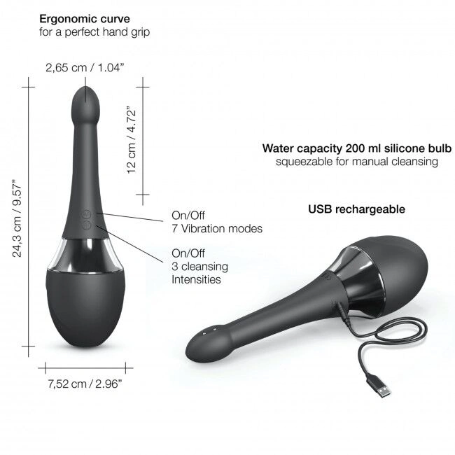Автоматический анальный душ-вибратор Dorcel Douche Mate Pro фото 5