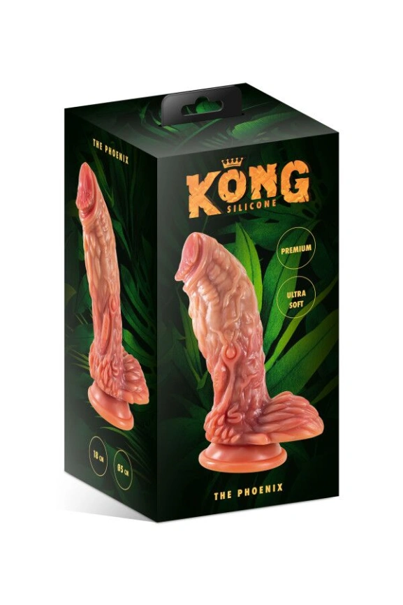 Фэнтезийный фаллоимитатор Kong Silicone The Phoenix, длина 18 см, диаметр 5,5 см фото 2