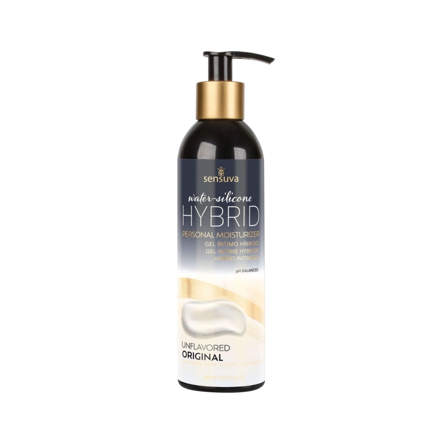 Смазка водно-силиконовая Sensuva Hybrid Formula (240 мл) без сахара, подходит для оральных ласк фото 1
