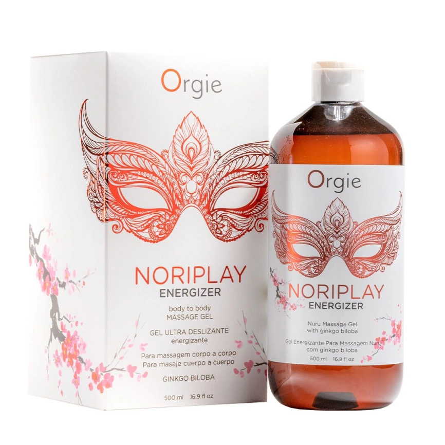 Гель для NURU-массажа Orgie – Noriplay Energizer (500 мл), экстракт гинкго билоба, защитная простыня фото 1