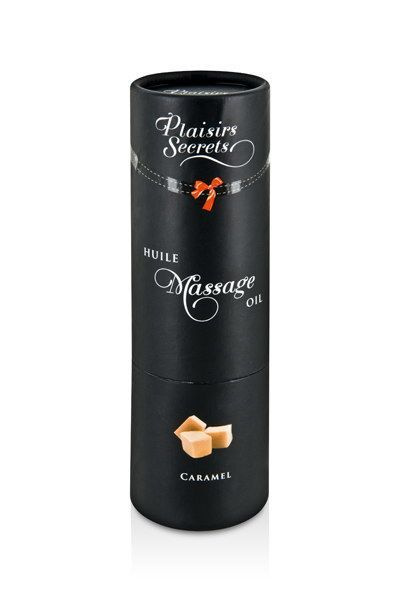 Масажна олія Plaisirs Secrets Caramel (59 мл) з афродизіаками, їстівна, подарункове паковання фото 3