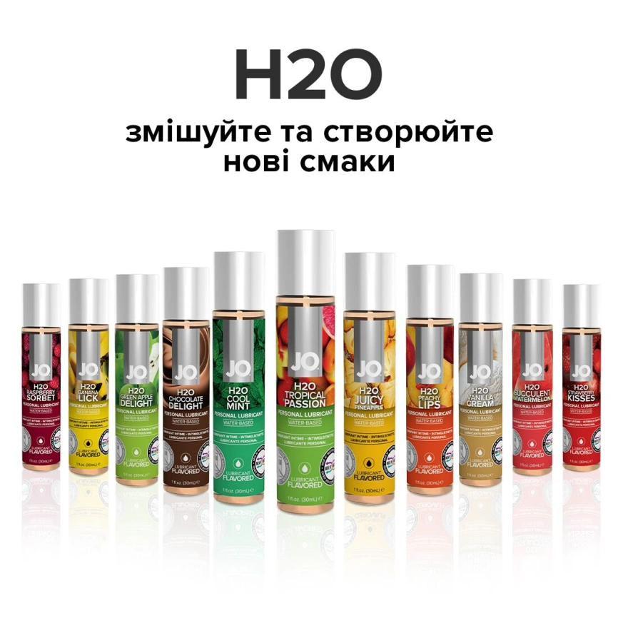 Смазка на водной основе JO H2O — Tropical Passion (120 мл) без сахара, растительный глицерин фото 10