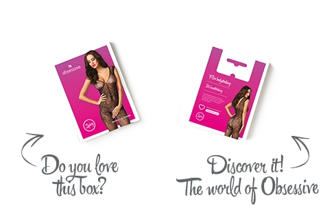 Бодистокинг Obsessive Bodystocking F234 S/M/L, абстрактный рисунок, глубокое декольте фото 7