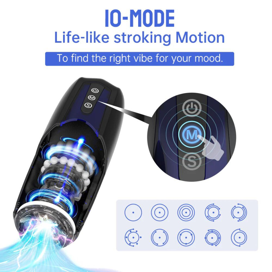 Інтерактивний смарт мастурбатор Magic Motion Xone, імітація фрикцій, 10 режимів, кнопка турбо фото 4