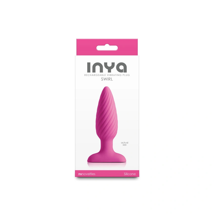 Анальная пробка с вибрацией NS Novelties INYA - Swirl - Pink фото 3