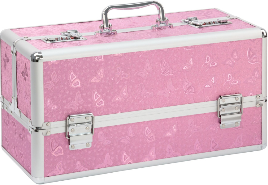 Великий кейс для зберігання секс-іграшок BMS Factory Large Lokable Vibrator Case Pink, кодовий замок фото 1