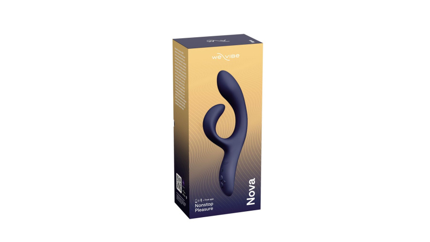 Смарт вібратор-кролик We-Vibe Nova Midnight Blue, ергономічний, регульований кут нахилу стовбура фото 9