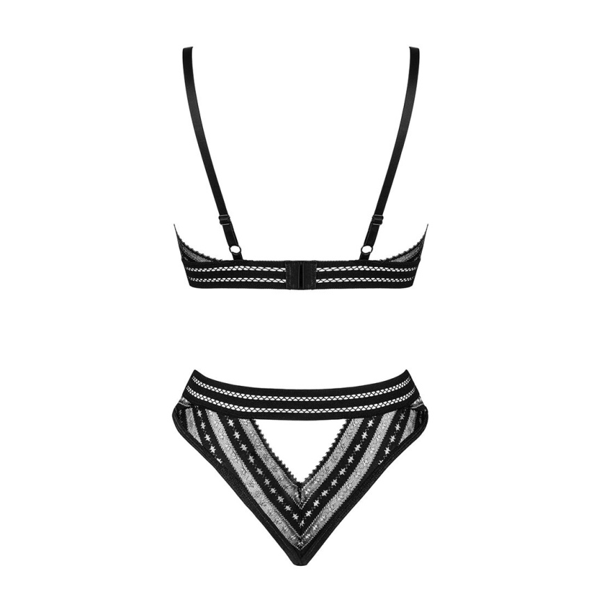 Комплект білизни Obsessive Natilya 2-pcs set XS/S, black, бюстгальтер, трусики фото 12