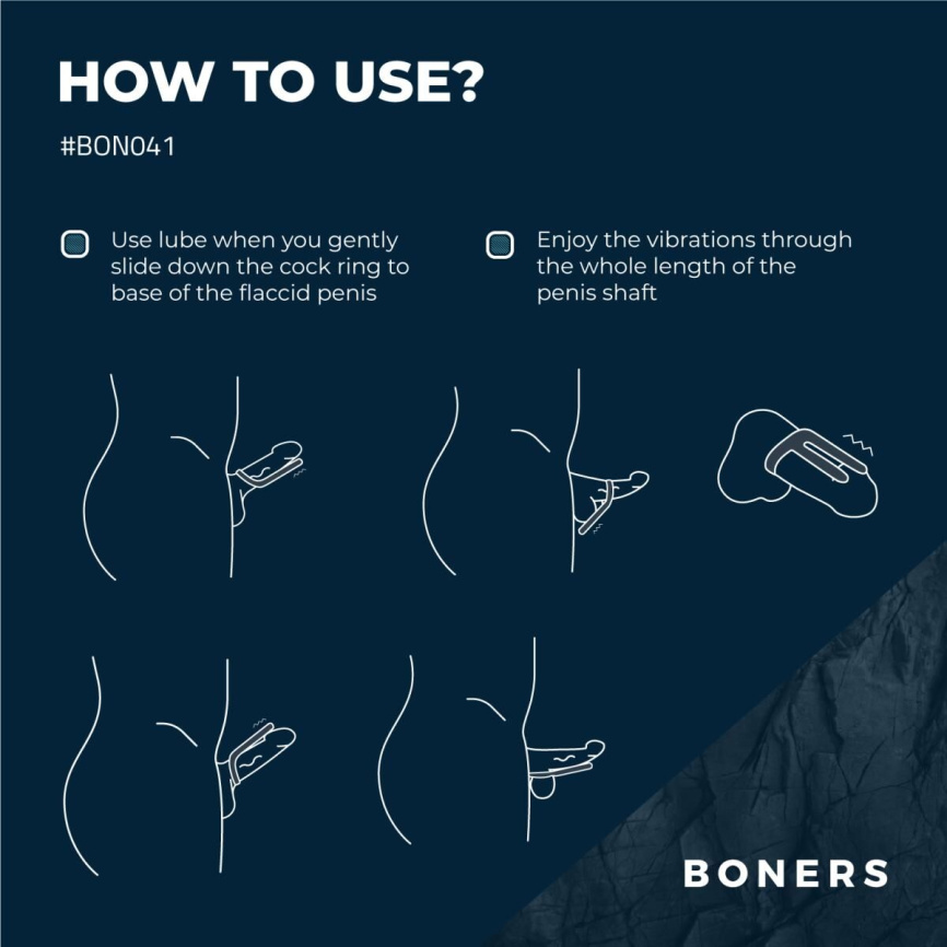 Ерекційне кільце Boners Cockring & Ball Stimulator фото 13