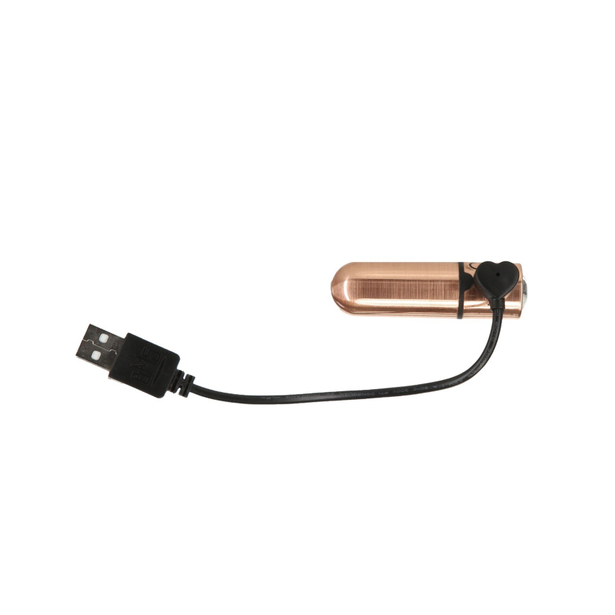 Віброкуля PowerBullet First-Class Bullet 2.5″ з Key Chain Pouch, Rose Gold, 9 режимів вібрації фото 2