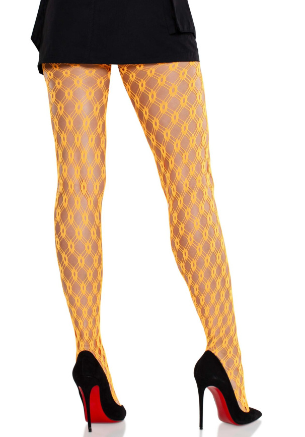 Колготки Leg Avenue Eyelet Net Tights Neon Orange One Size фото 2