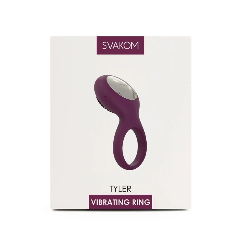 Эрекционное кольцо с вибрацией Svakom Tyler Violet фото 7