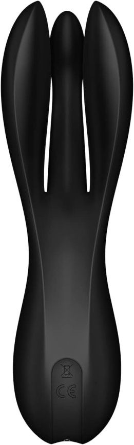 Кліторальний вібратор Satisfyer Threesome 2 Black, 3 гнучкі пальчики, 3 мотори фото 2