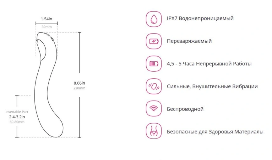 Осцилирующий смарт-вибратор для точки G Lovense Osci 2 фото 6