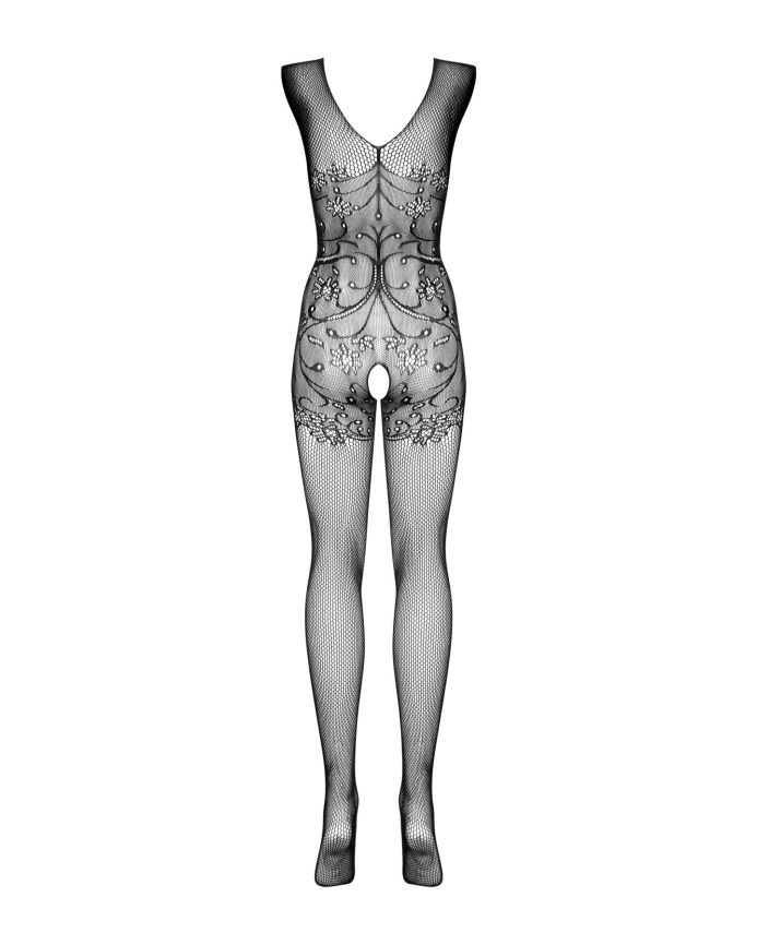 Бодистокинг Obsessive Bodystocking F234 S/M/L, абстрактный рисунок, глубокое декольте фото 6