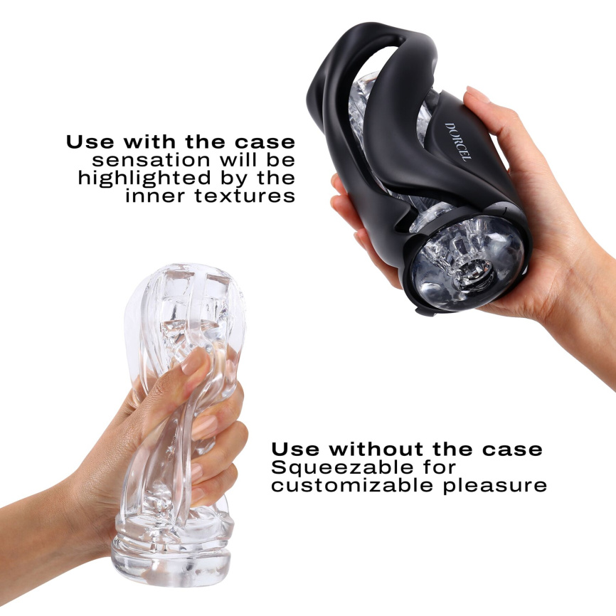 Мастурбатор Dorcel DEEP BLOW BLACK, подвійне використання фото 5