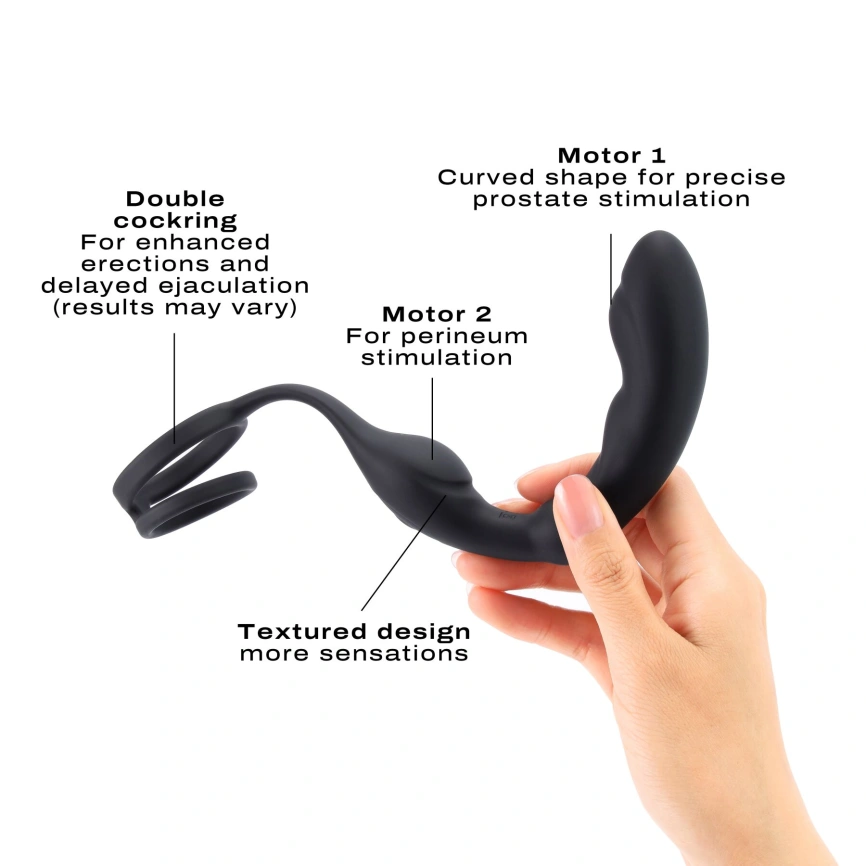 Массажер простаты Dorcel P-Ring с эрекционным кольцом и пультом ДУ фото 2