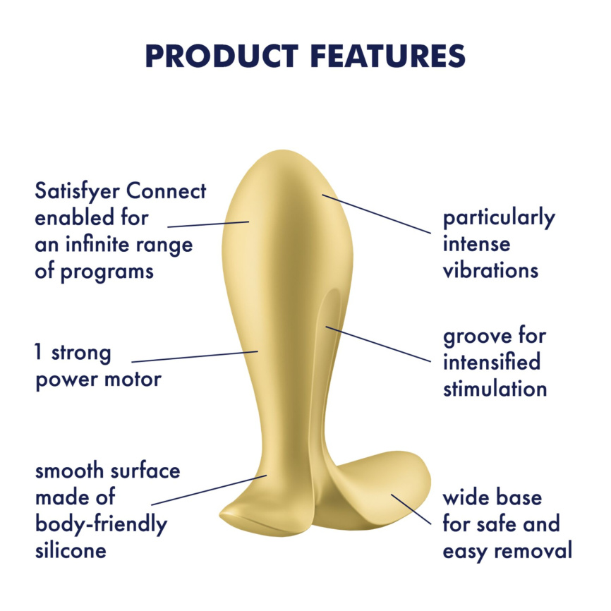 Анальна смарт-пробка з вібрацією Satisfyer Intensity Plug Gold фото 6