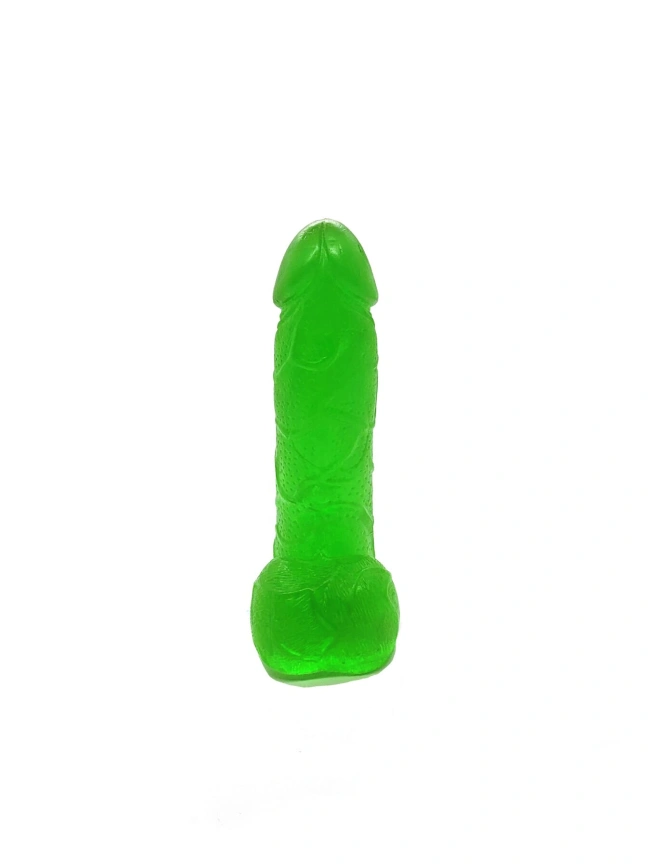 Мыло в форме пениса Чистий Кайф Green size S, крафтовое мыло-член, натуральное фото 2