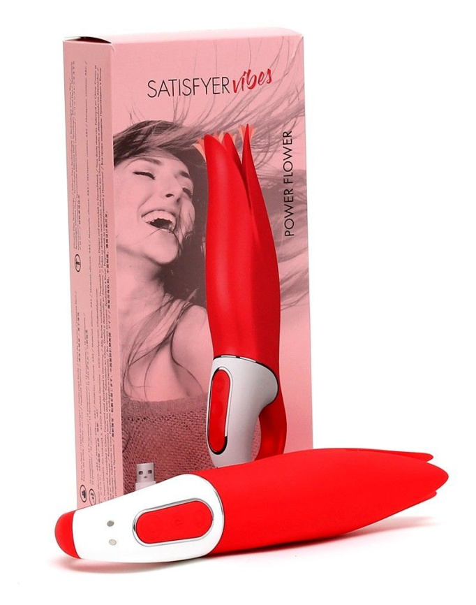 Потужний вібратор Satisfyer Vibes Flower Power з ніжними тремтливими пелюстками, 12 режимів роботи фото 4