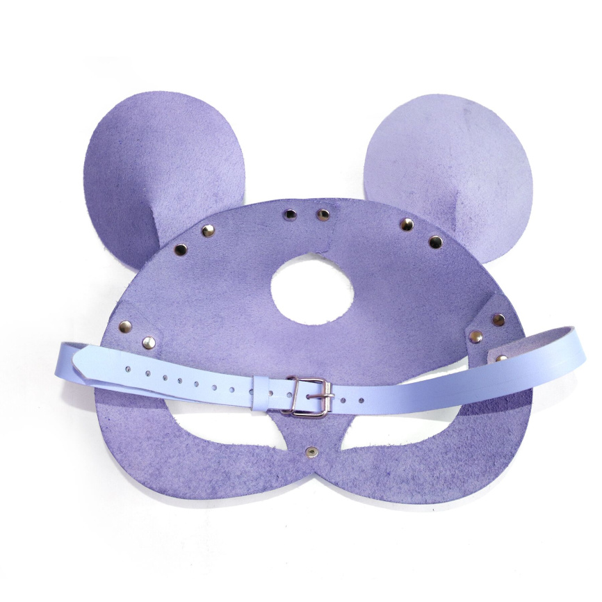 Шкіряна маска мишки Art of Sex - Mouse Mask, колір Лавандовий фото 4
