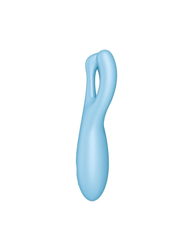 Кліторальний смарт-вібратор Satisfyer Threesome 4 Blue з трьома пальчиками фото 3