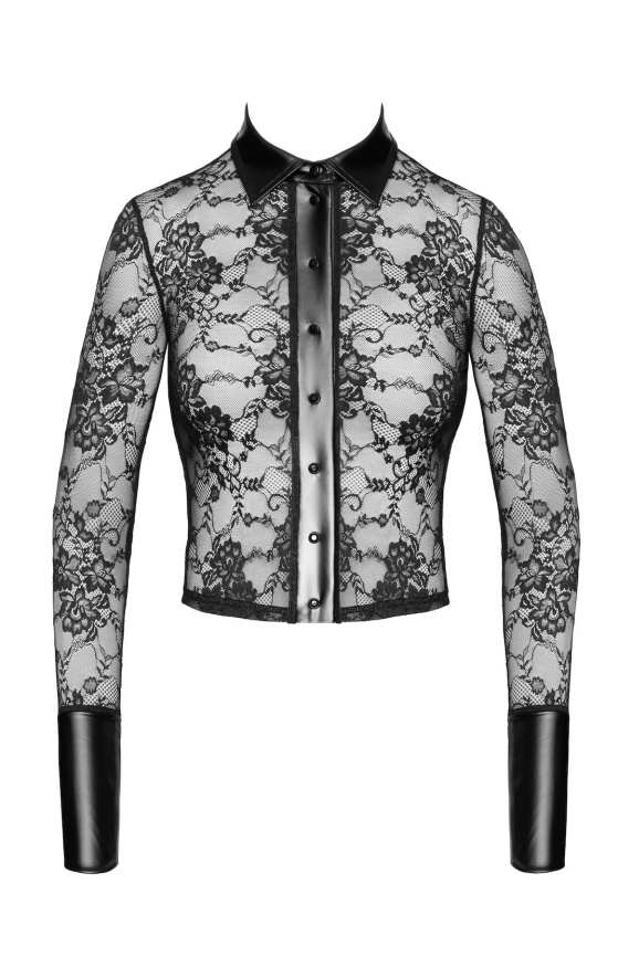 Блуза Noir Handmade F377 Noirelle Lace Button-up Shirt S фото 5