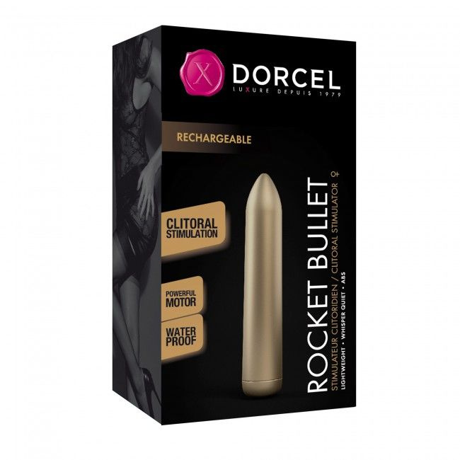 Перезаряджувана віброкуля Dorcel Rocket Bullet Gold фото 3
