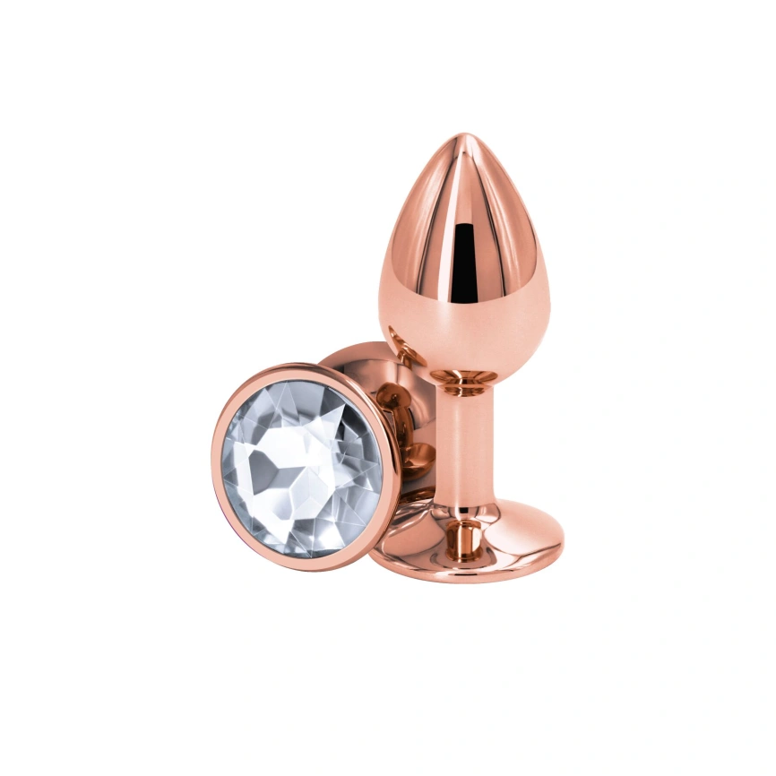 Анальная пробка NS Novelties Rear Assets - Rose Gold - Small - Clear фото 1