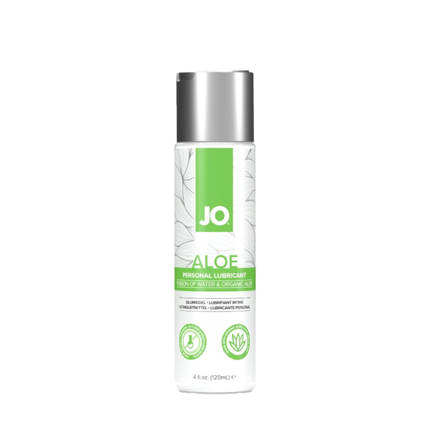 Змазка на водній основі JO H2O Organic Aloe (120 мл), зволожувальний та заспокійливий ефект фото 1