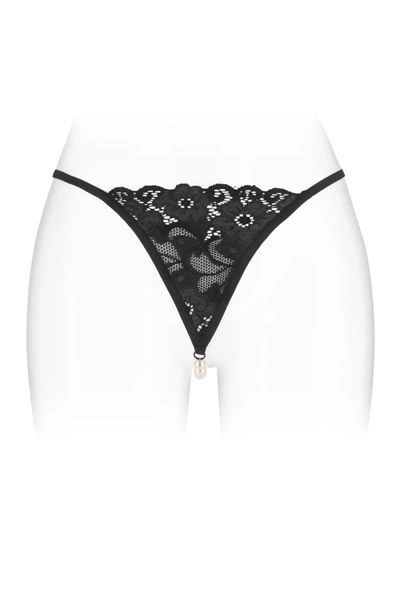 Трусики-стринги с жемчужной ниткой Fashion Secret VENUSINA Black фото 1