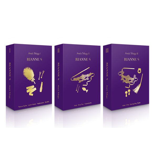 Романтичний подарунковий набір RIANNE S Ana's Trilogy Set I: помада-вібратор, затискачі, пов'язка фото 9