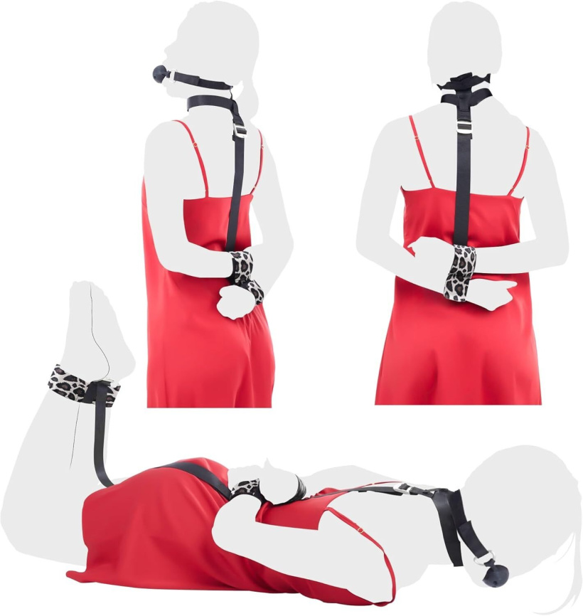 БДСМ-набір LOCKINK YEAHWOW Armbinder Restraint Set Black фото 2