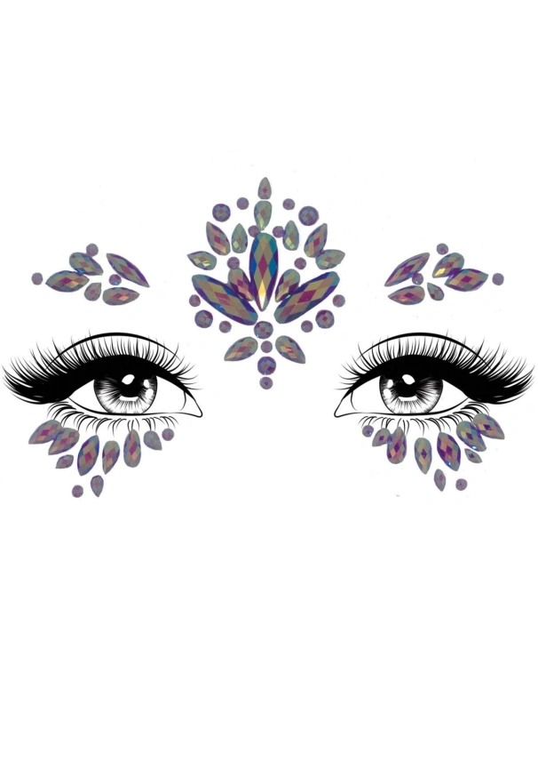 Стразы-украшения для лица Leg Avenue Verity face jewels sticker, наклейки фото 1