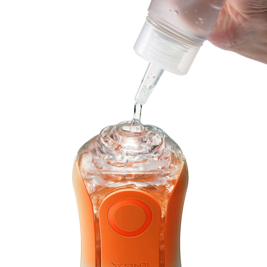 Мастурбатор Tenga Flip Orb — Sunset Orange, з можливістю зміни тиску та стимулювальними кульками всередині фото 6