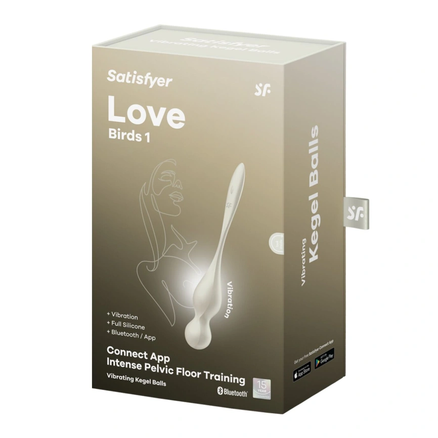 Вагинальные смарт-шарики с вибрацией Satisfyer Love Birds 1 Connect App White, 78 г фото 7