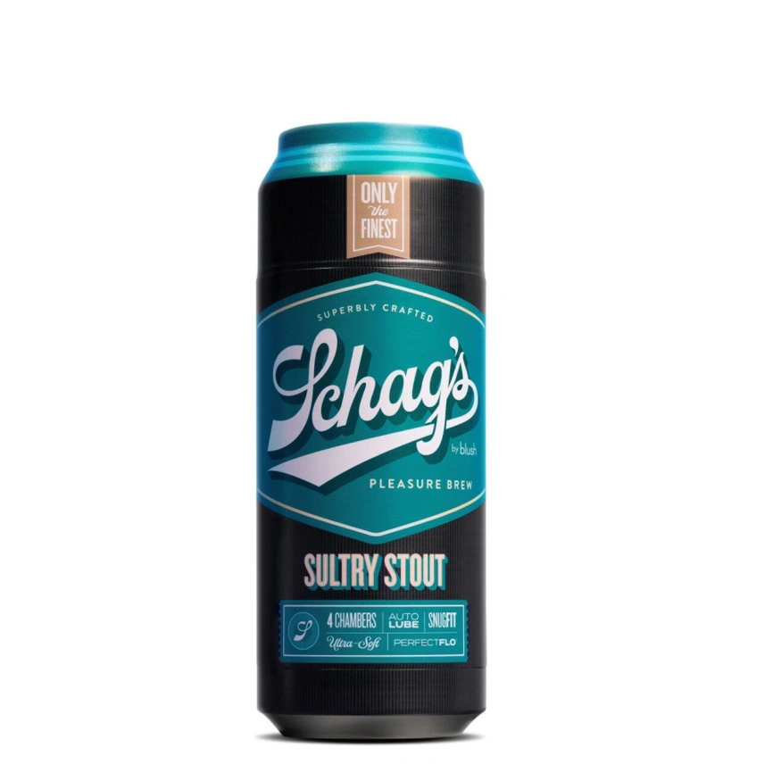 Мастурбатор – банка пива Blush Schag's – Sultry Stout Masturbator – Frosted, самосмазывающийся, вакуум фото 1