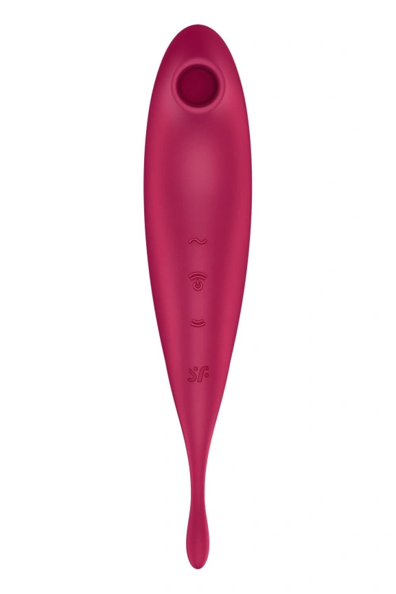Смарт-вибратор для клитора с вакуумной стимуляцией Satisfyer Twirling Pro+ dark red фото 3