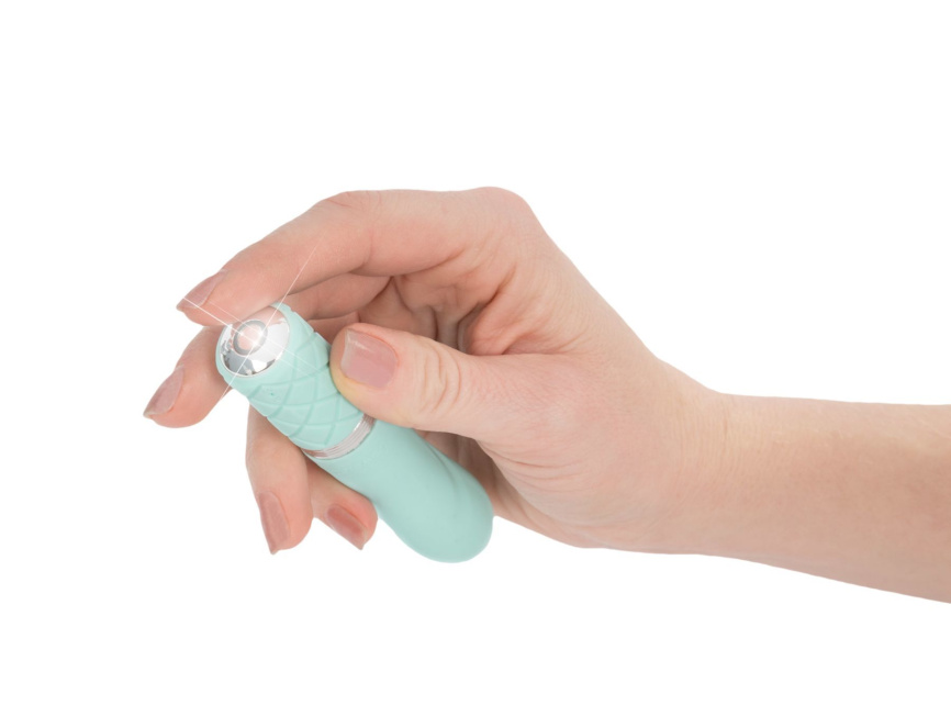 Розкішний вібратор PILLOW TALK - Flirty Teal з кристалом Swarovski, гнучка головка фото 6